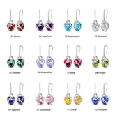 Juwaliy Cat Butterfly Earrings For Women 925 Sterling Silver Earrings Dangle Drop Hook Heart Birthstone Jewelry Christmas Birthday Valentines Mothers Day Gifts For Mom Grandma Atex0015